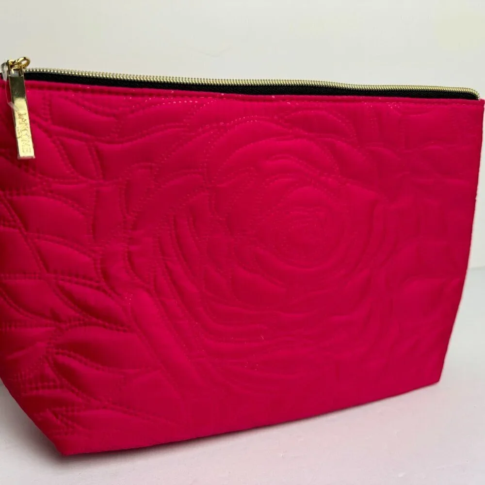 NEW Pink Quilted Cosmetic Bag Travel Vacation